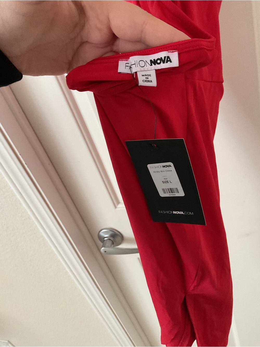 Fashion Nova Red Cowl-Halter Mini Dress - Picture 6 of 7